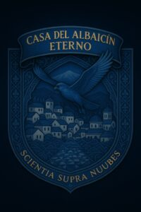 Escudo de la Casa del Albaicín Eterno inspirada en el mirador de San Nicolás
